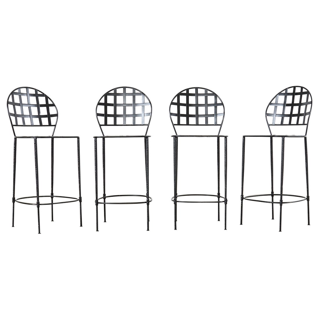 Set of Four Mario Papperzini Salterini Amalfi Style Barstools