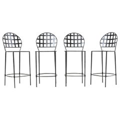 Set of Four Mario Papperzini Salterini Amalfi Style Barstools