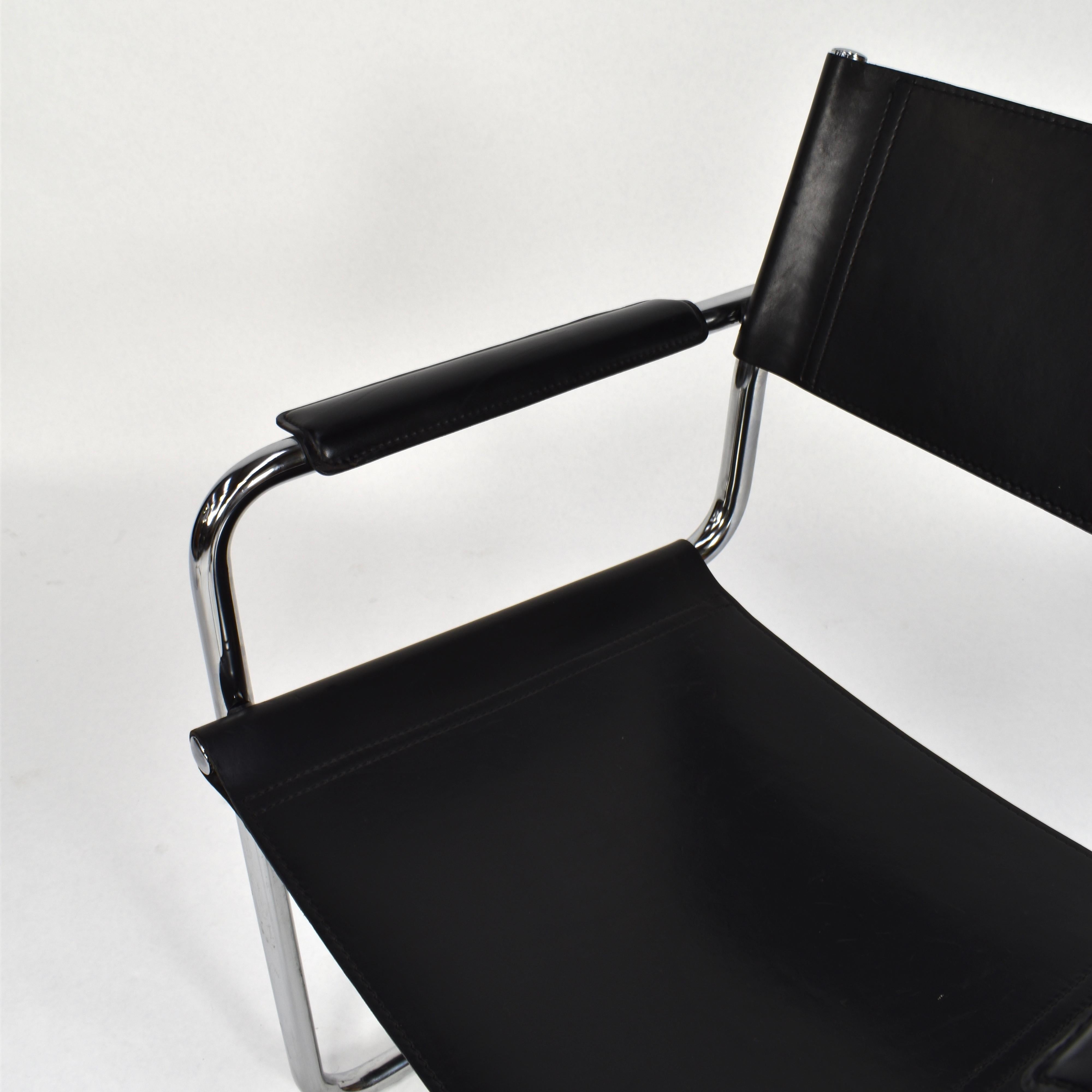 Set of Four Mart Stam Chairs by Matteo Grassi, Italy, 1970s 8