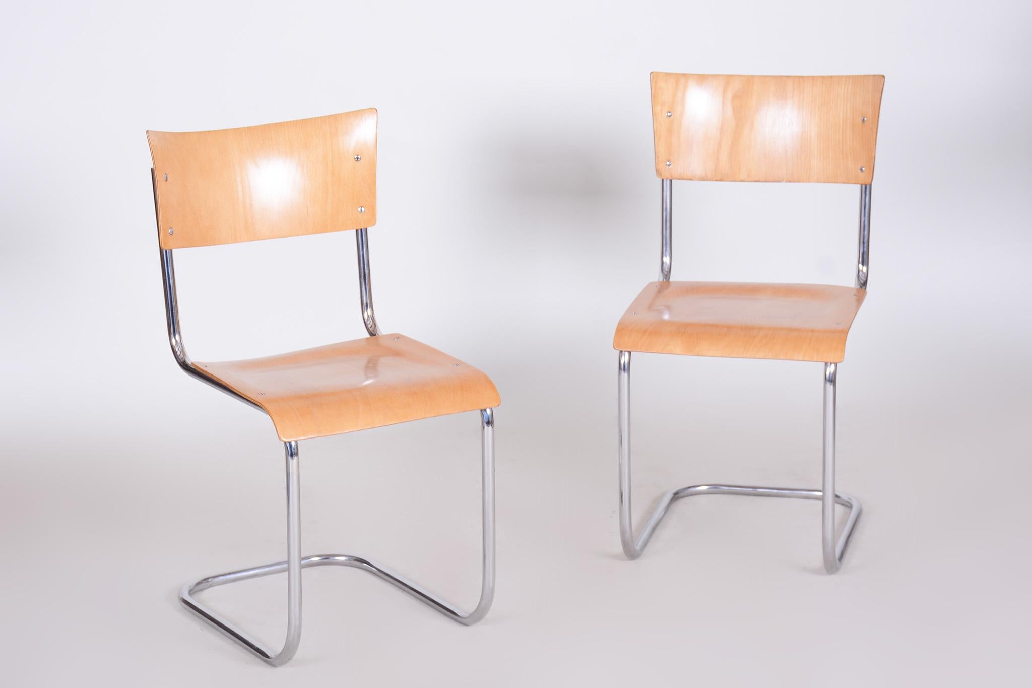 Set of Four Mart Stam Dining Chairs, 1930s For Sale 1