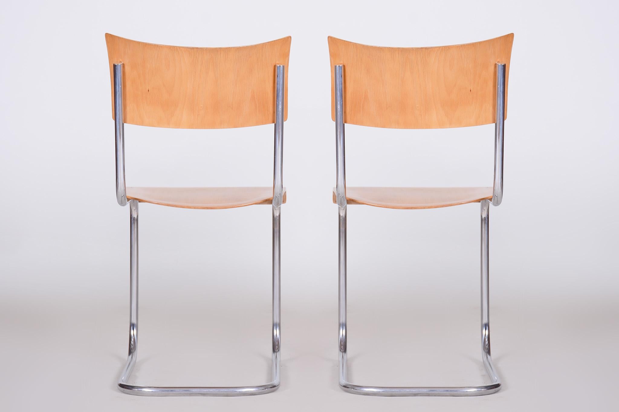 Set of Four Mart Stam Dining Chairs, 1930s For Sale 3
