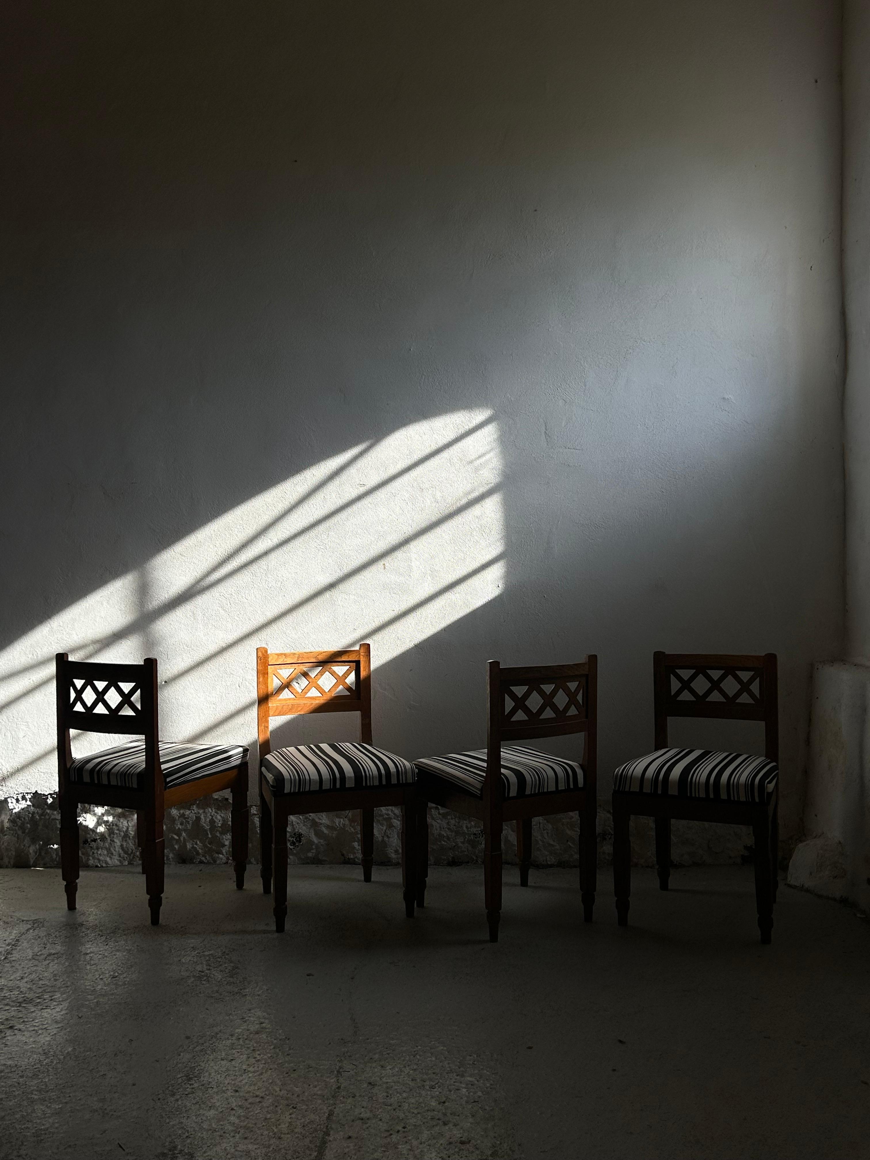 Danish Set of Four Martin Nyrop Oak Chairs for Copenhagen City Hall, circa 1905 For Sale