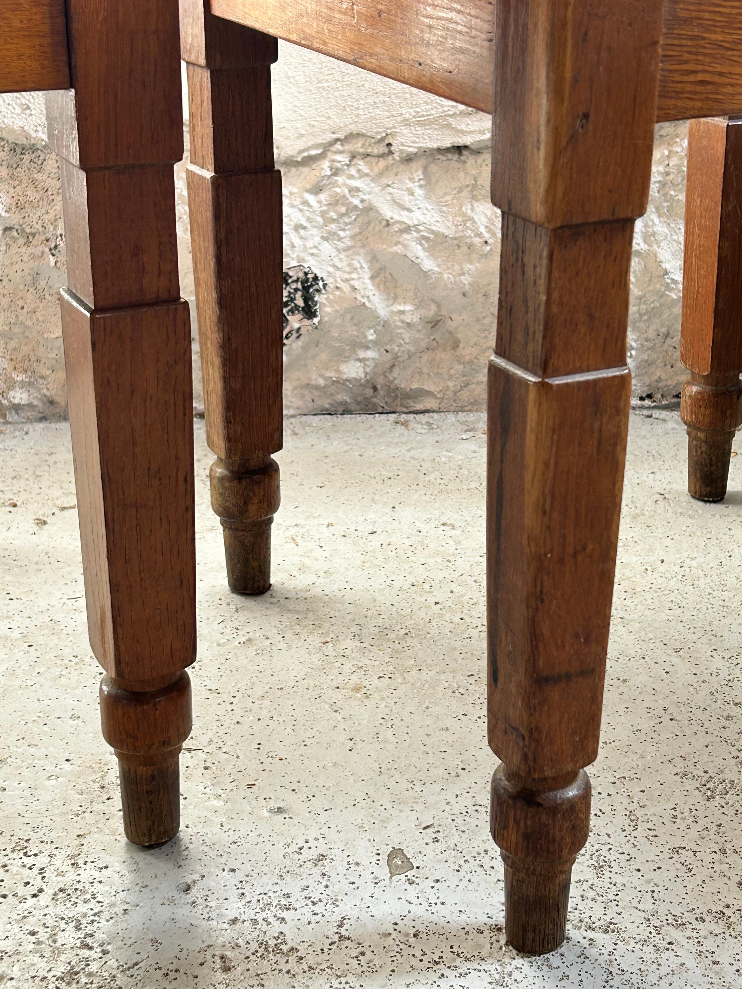 Hand-Crafted Set of Four Martin Nyrop Oak Chairs for Copenhagen City Hall, circa 1905 For Sale