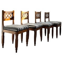 Ensemble de quatre chaises en Oak Martin Nyrop pour l'hôtel de ville de Copenhague, vers 1905