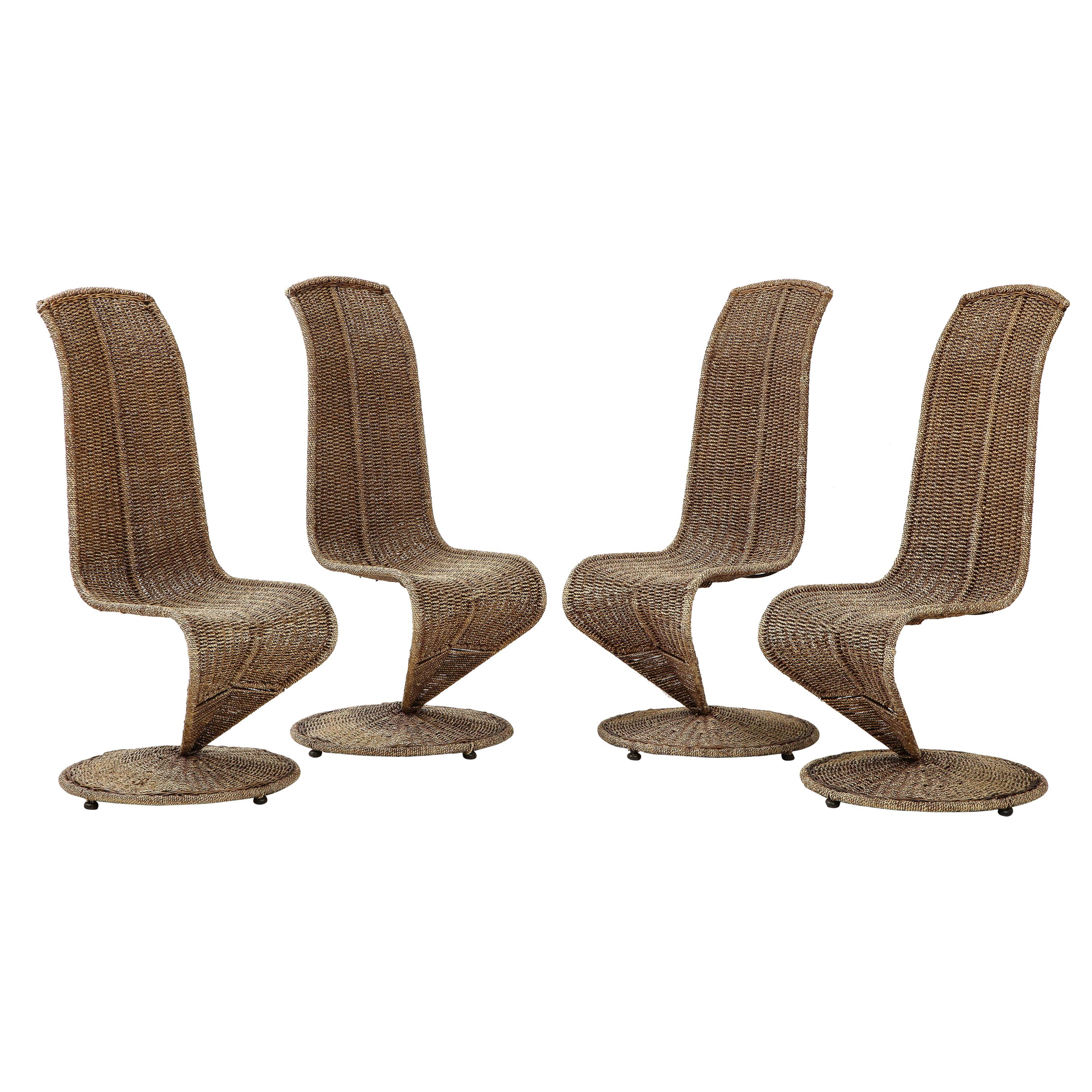 Set of Four Marzio Cecchi Model 'S' Chairs, Italy