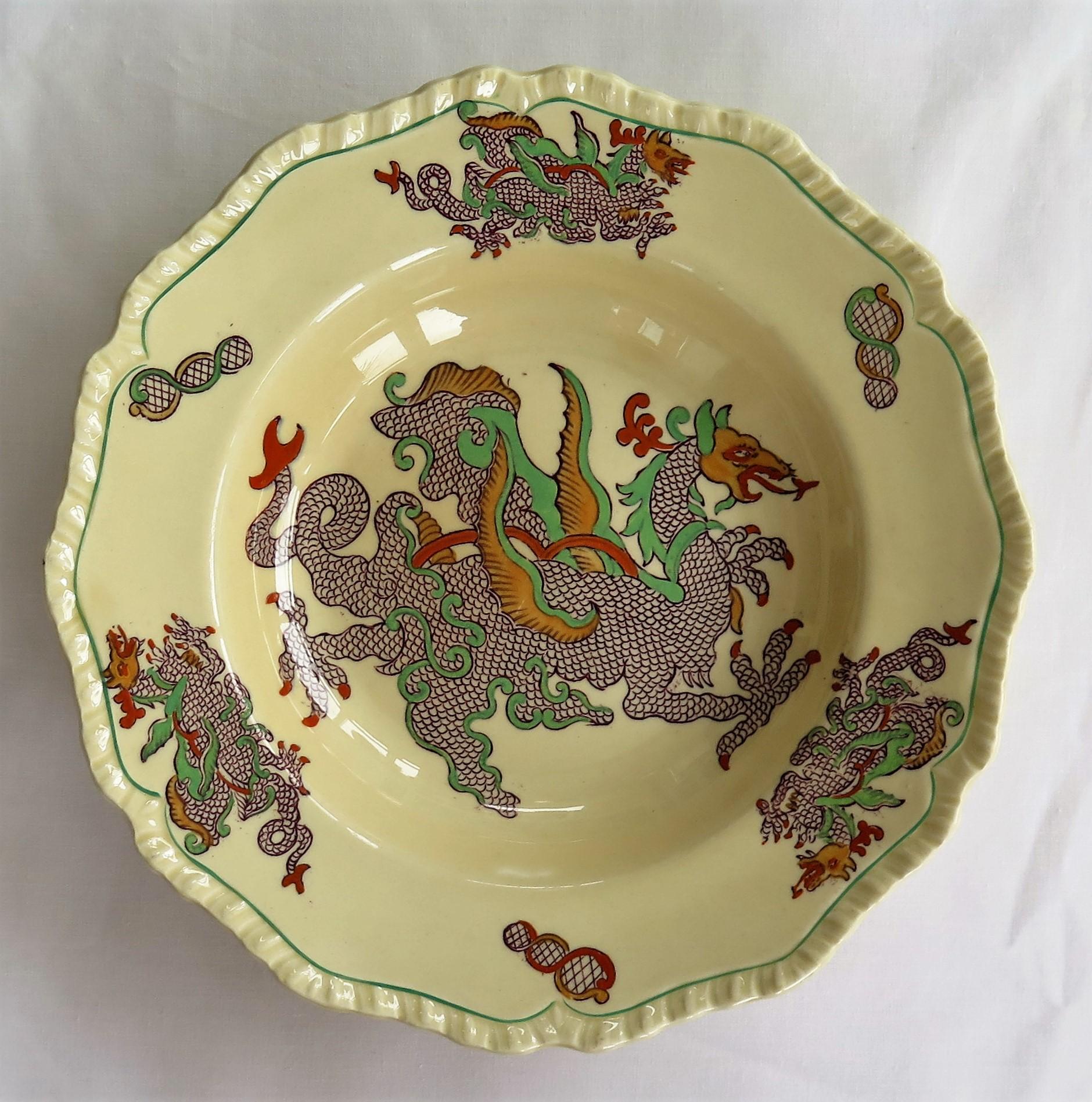 Set of FOUR Masons Ironstone Bowls in Chinese Dragon Pattern, circa 1900 For Sale 2