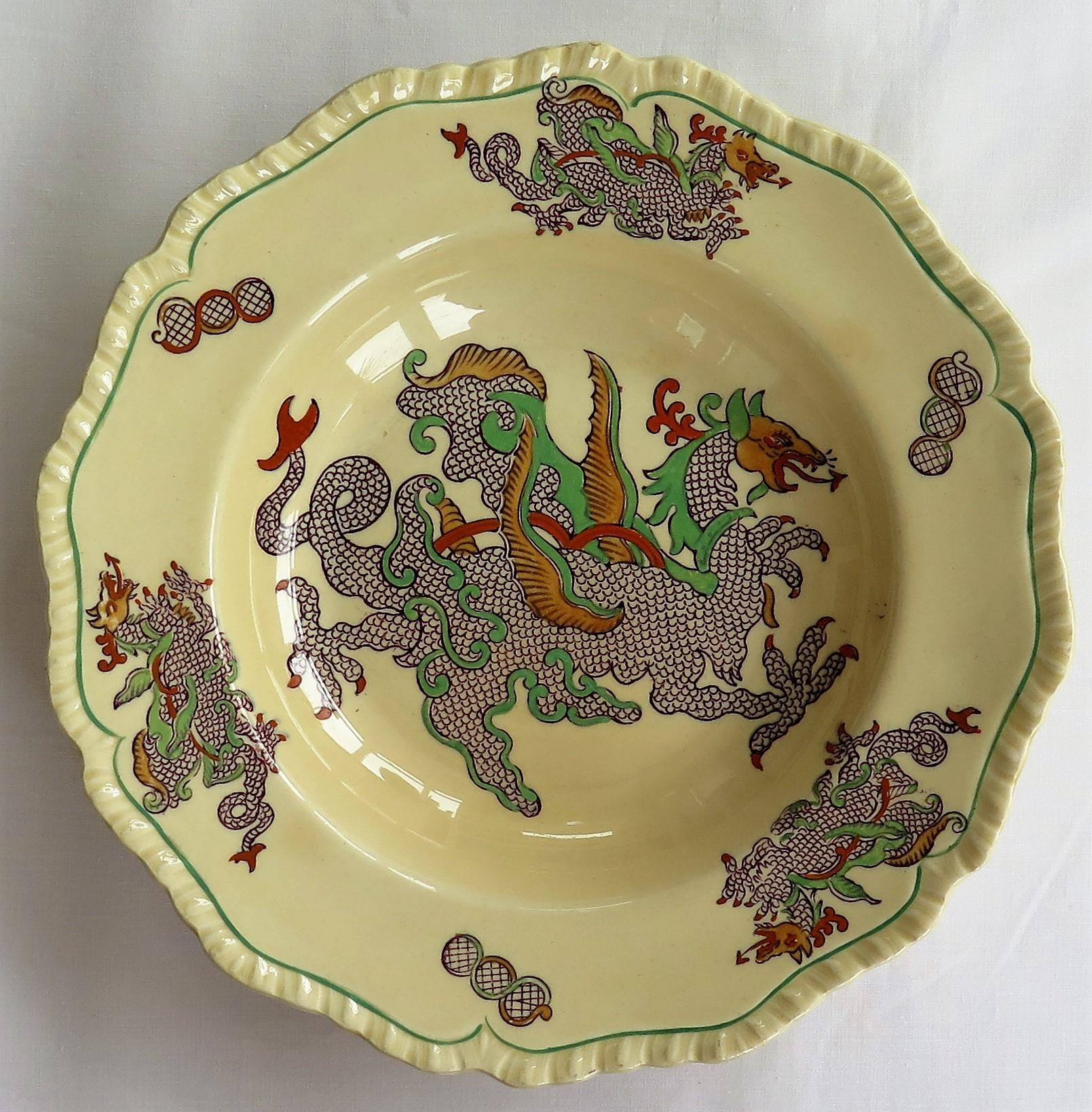 Set of FOUR Masons Ironstone Bowls in Chinese Dragon Pattern, circa 1900 For Sale 3
