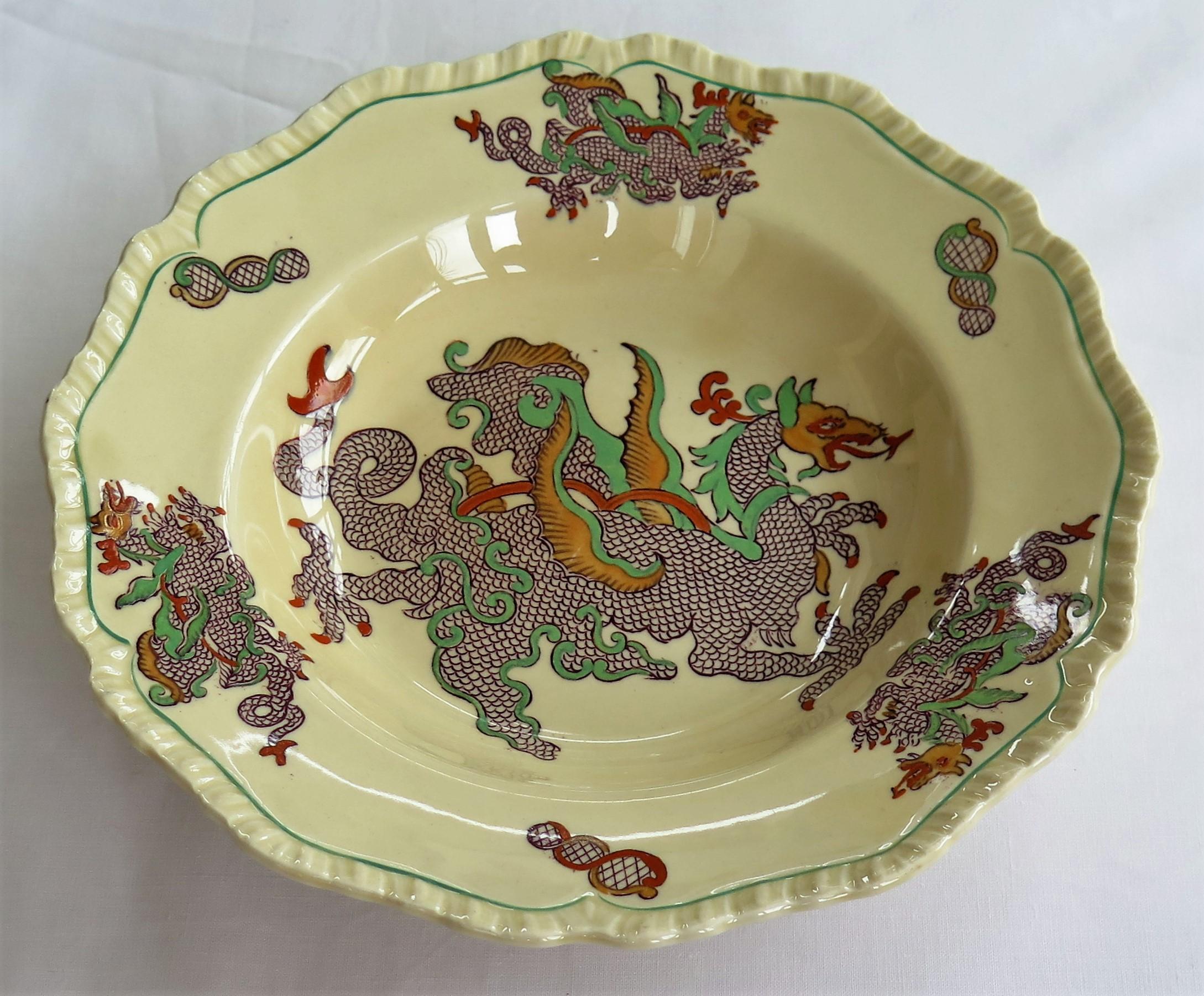 Set of FOUR Masons Ironstone Bowls in Chinese Dragon Pattern, circa 1900 For Sale 4