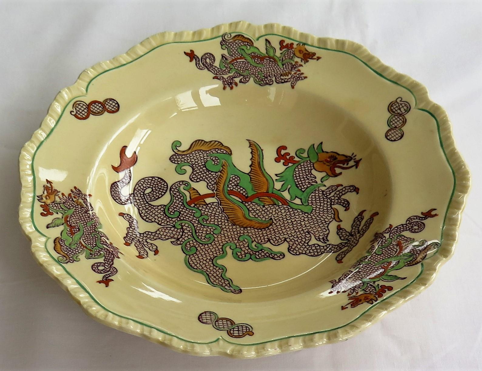 Set of FOUR Masons Ironstone Bowls in Chinese Dragon Pattern, circa 1900 For Sale 5