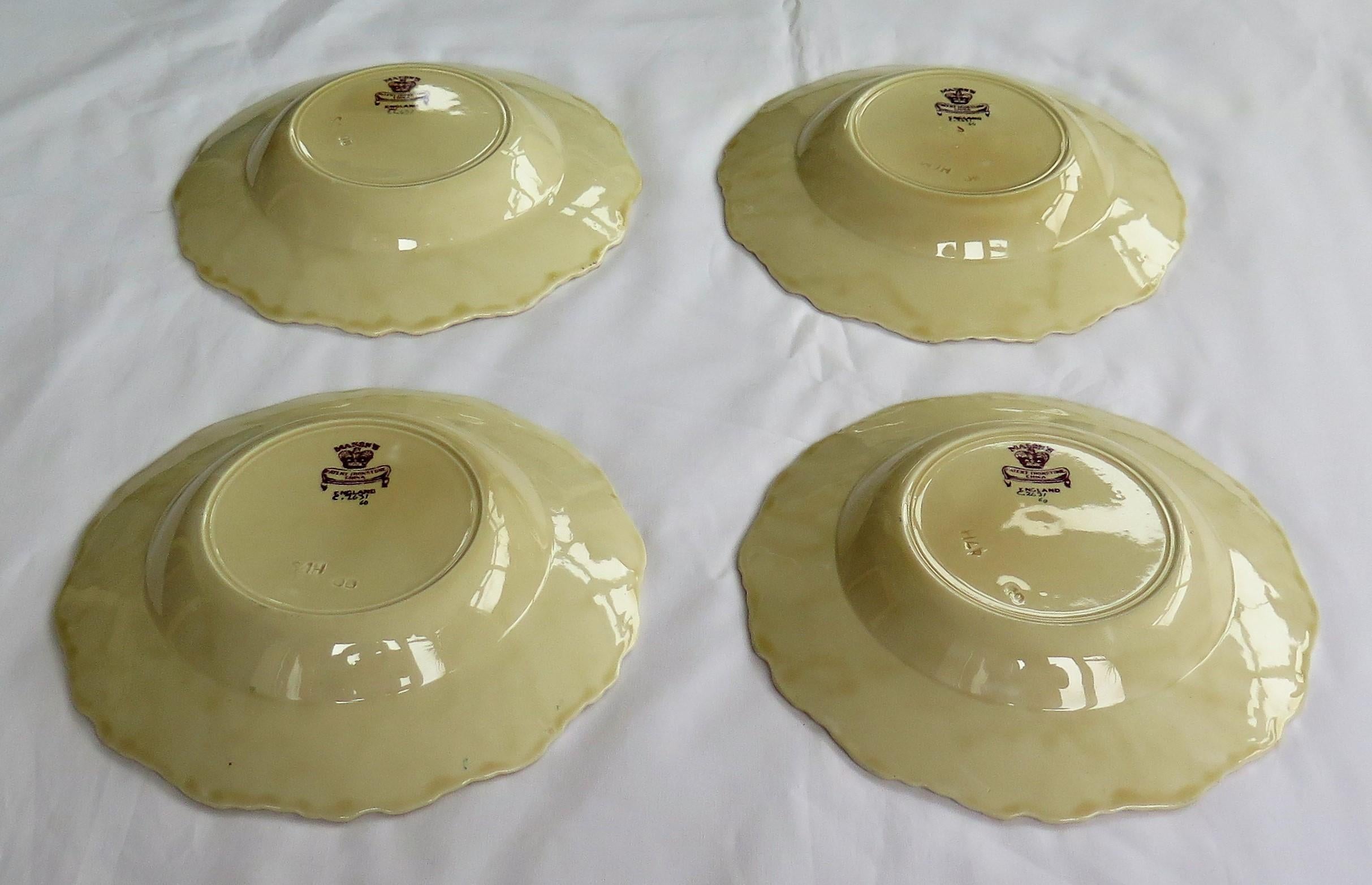 Set of FOUR Masons Ironstone Bowls in Chinese Dragon Pattern, circa 1900 For Sale 8