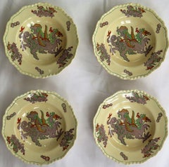 Set of FOUR Masons Ironstone Bowls in Chinese Dragon Pattern, circa 1900