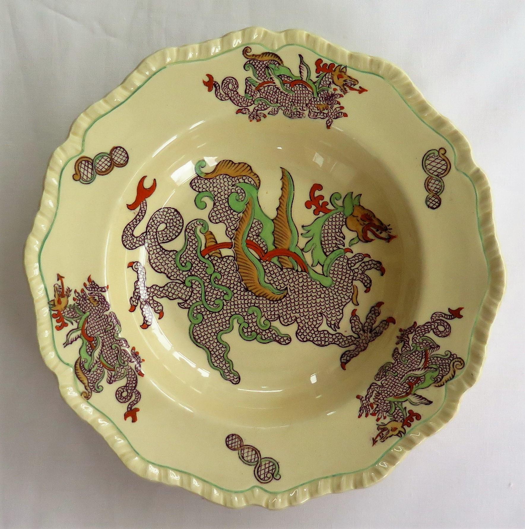 19th Century Set of FOUR Masons Ironstone Bowls in Chinese Dragon Pattern, circa 1900 For Sale