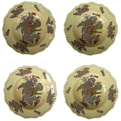 Set of FOUR Masons Ironstone Bowls in Chinese Dragon Pattern, circa 1900