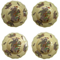 Set of FOUR Masons Ironstone Bowls in Chinese Dragon Pattern, circa 1900