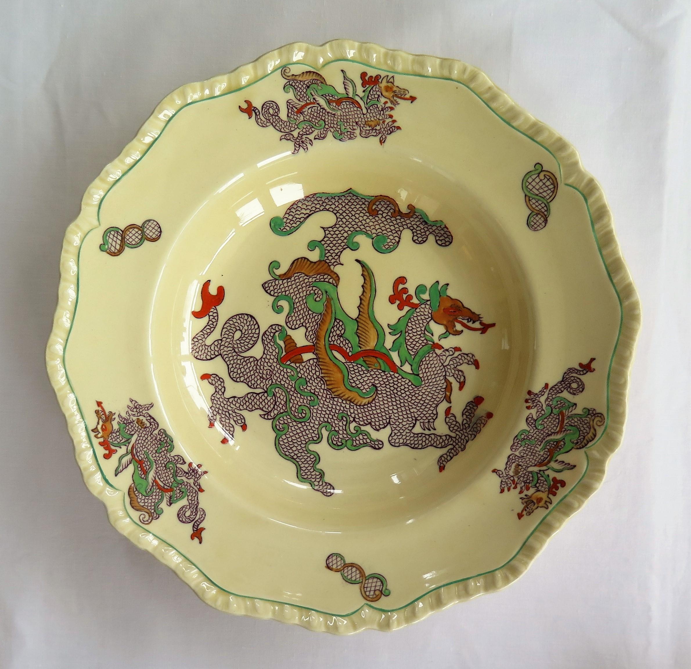 Set of FOUR Masons Ironstone Large Bowls in Chinese Dragon Pattern, Circa 1900 For Sale 2