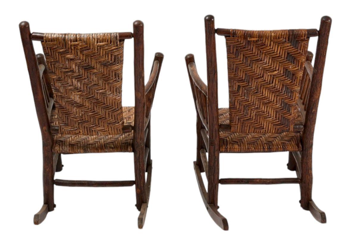 Mid-20th Century Set of Four Matching  Old Hickory Chairs And Rockers-Set of Four