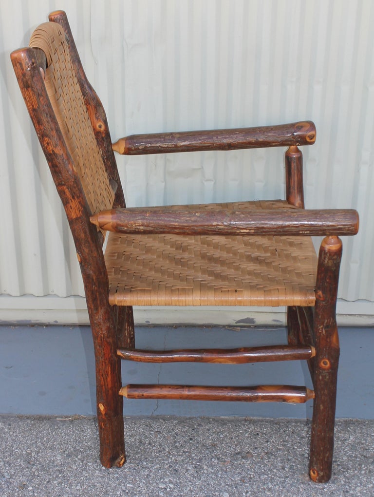 American Set of Four Matching Old Hickory Chairs