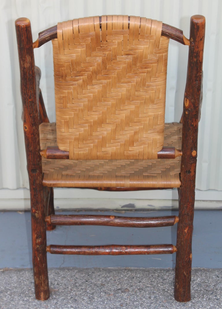 Hand-Crafted Set of Four Matching Old Hickory Chairs