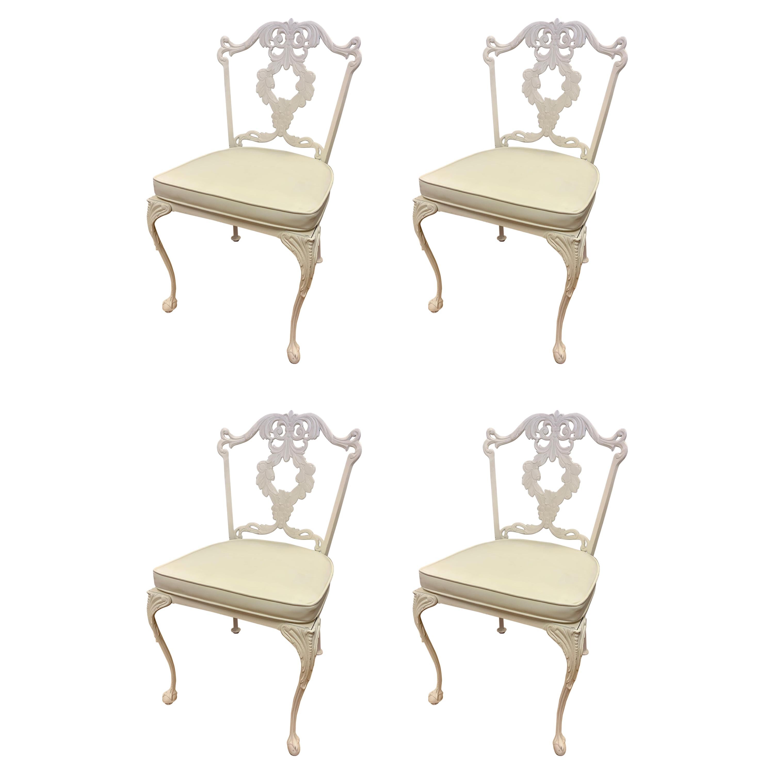 Set of Four Matching Signed Molla Italy Cabriole Leg Dining Chairs