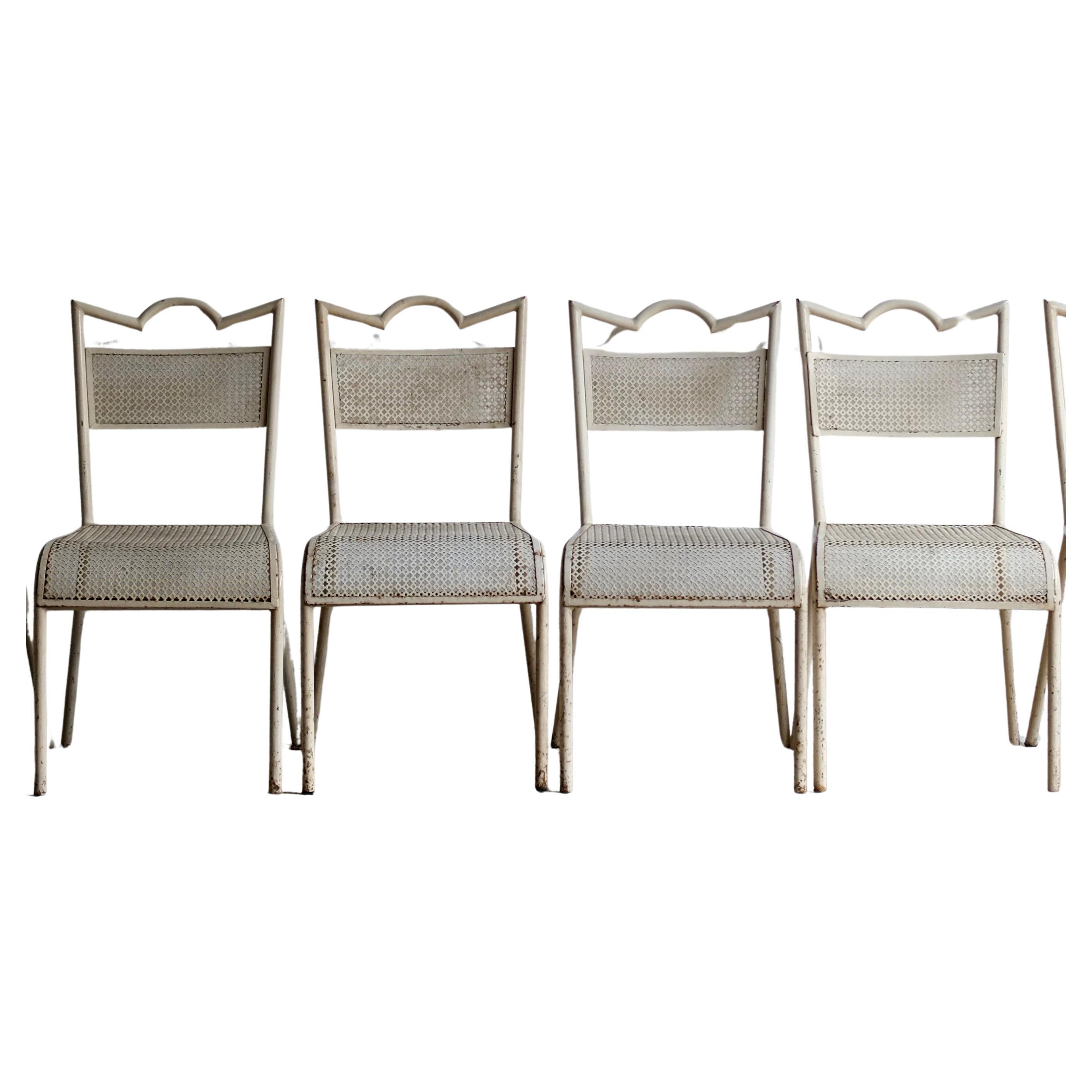 Set of Four Mathieu Mategot "Tube" Chairs, 1951 For Sale
