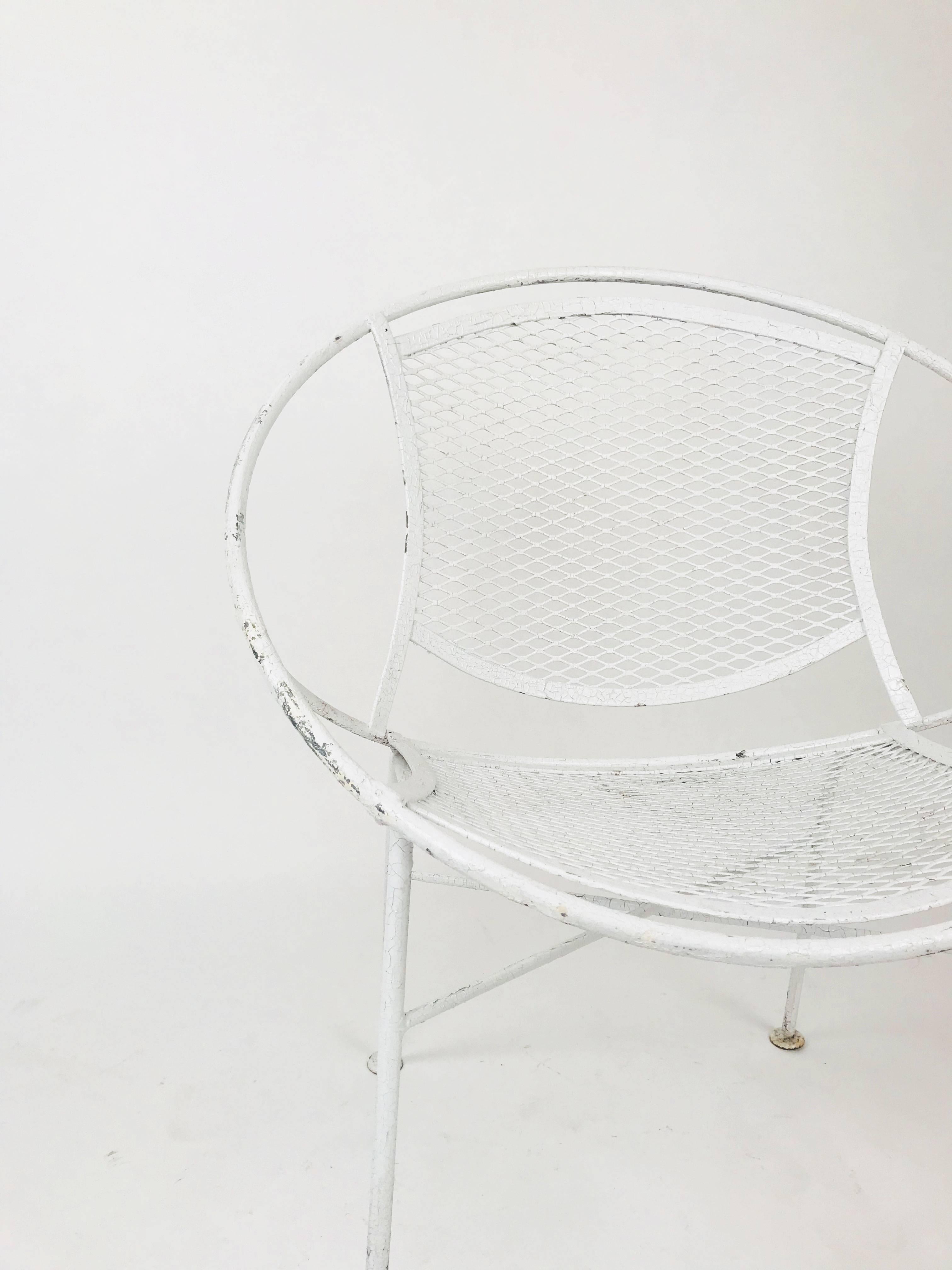 20th Century Set of Four Maurizio Tempestini for Salterini Hoop Lounge Patio Chairs