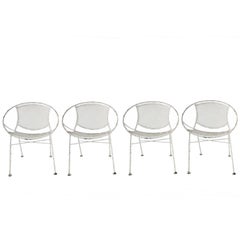 Set of Four Maurizio Tempestini for Salterini Hoop Lounge Patio Chairs