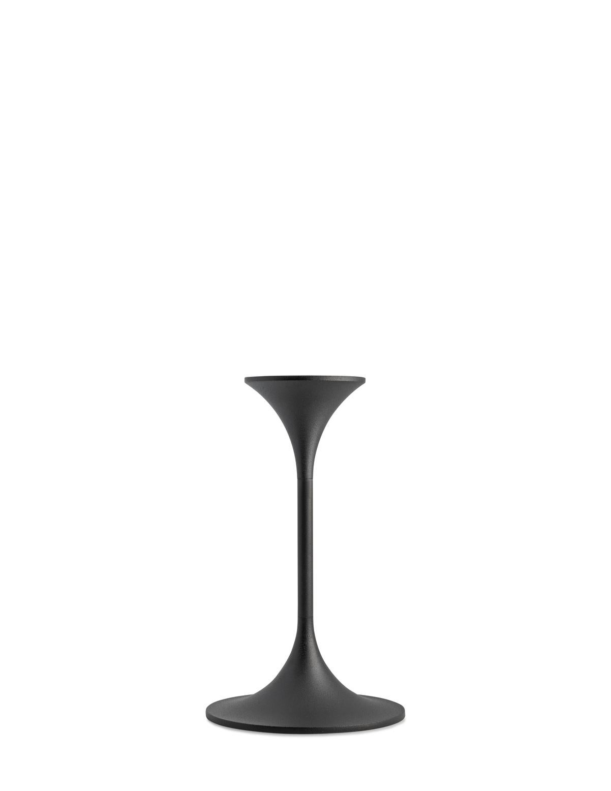 Set of Four Max Brüel 'Jazz' Candleholders, Steel with Black Powder Coating For Sale 2