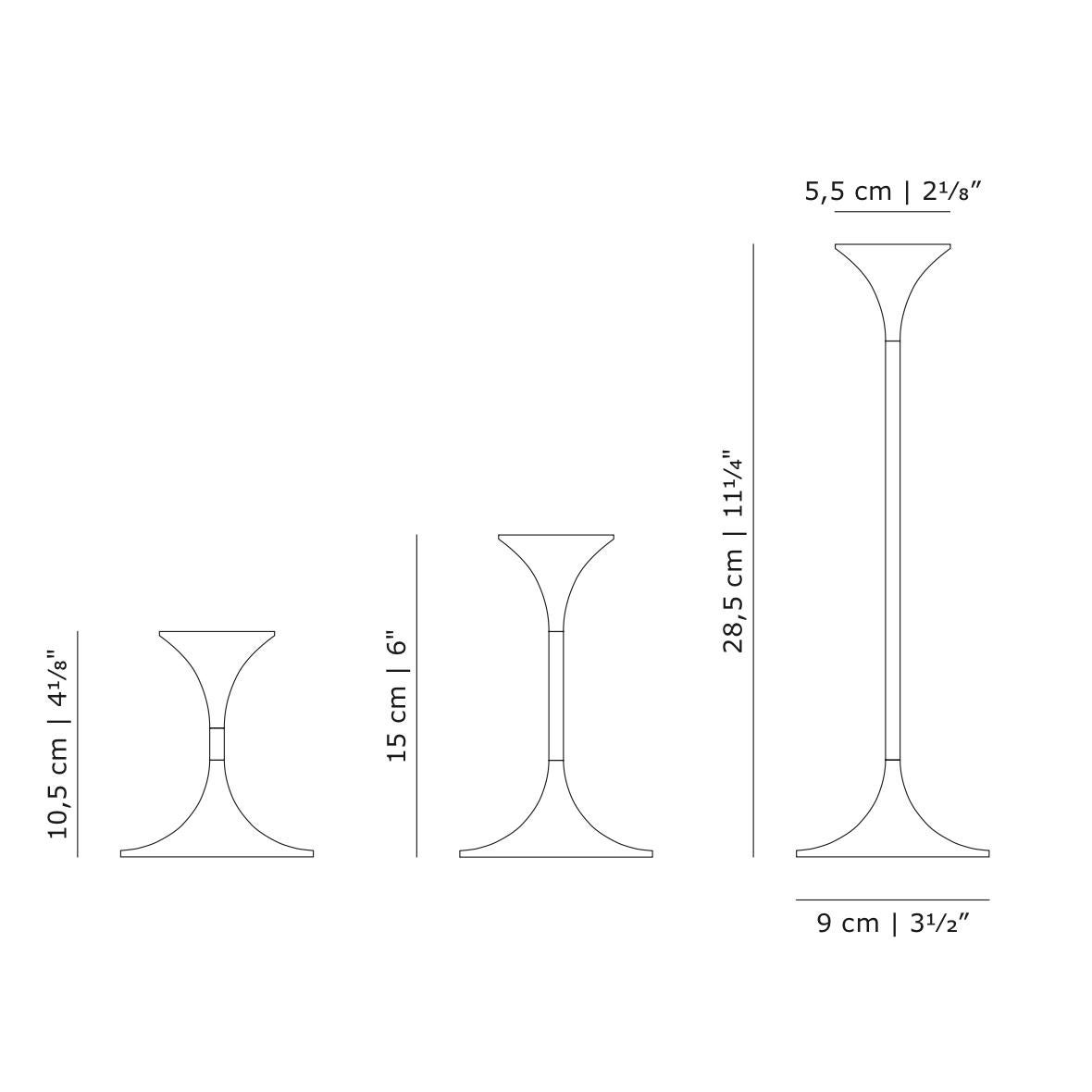 Set von vier Max Brel 'Jazz'-Kerzenhaltern, Stahl mit Messing von Karakter im Angebot 9