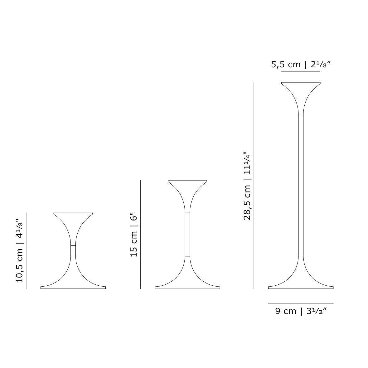 Set von vier Max Brel 'Jazz'-Kerzenhaltern, Stahl mit Messing von Karakter im Angebot 9