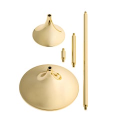 Set von vier Max Brel 'Jazz'-Kerzenhaltern, Stahl mit Messingverzierung