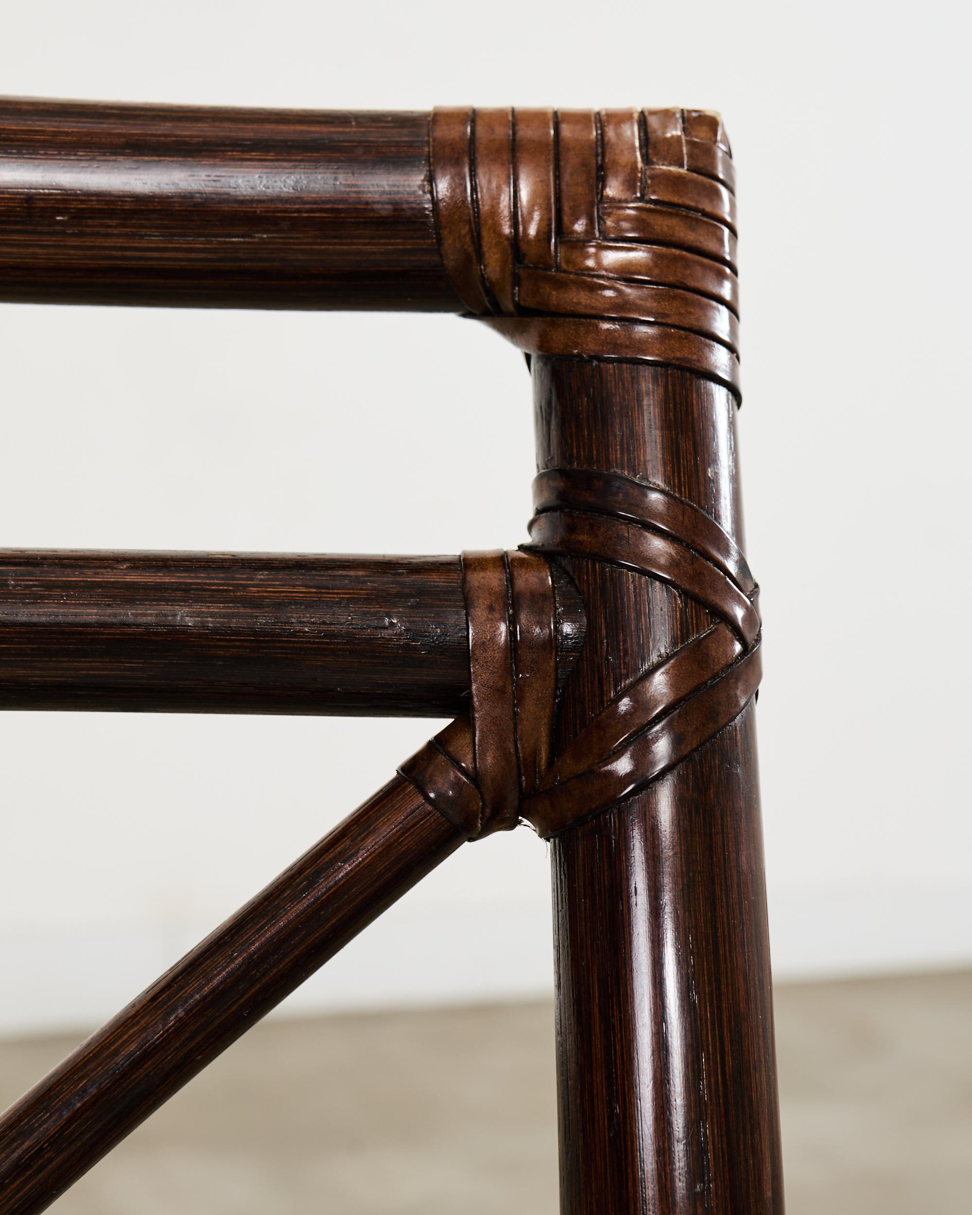 Set di quattro sedie da pranzo McGuire Rattan Target in Boucle in vendita 8