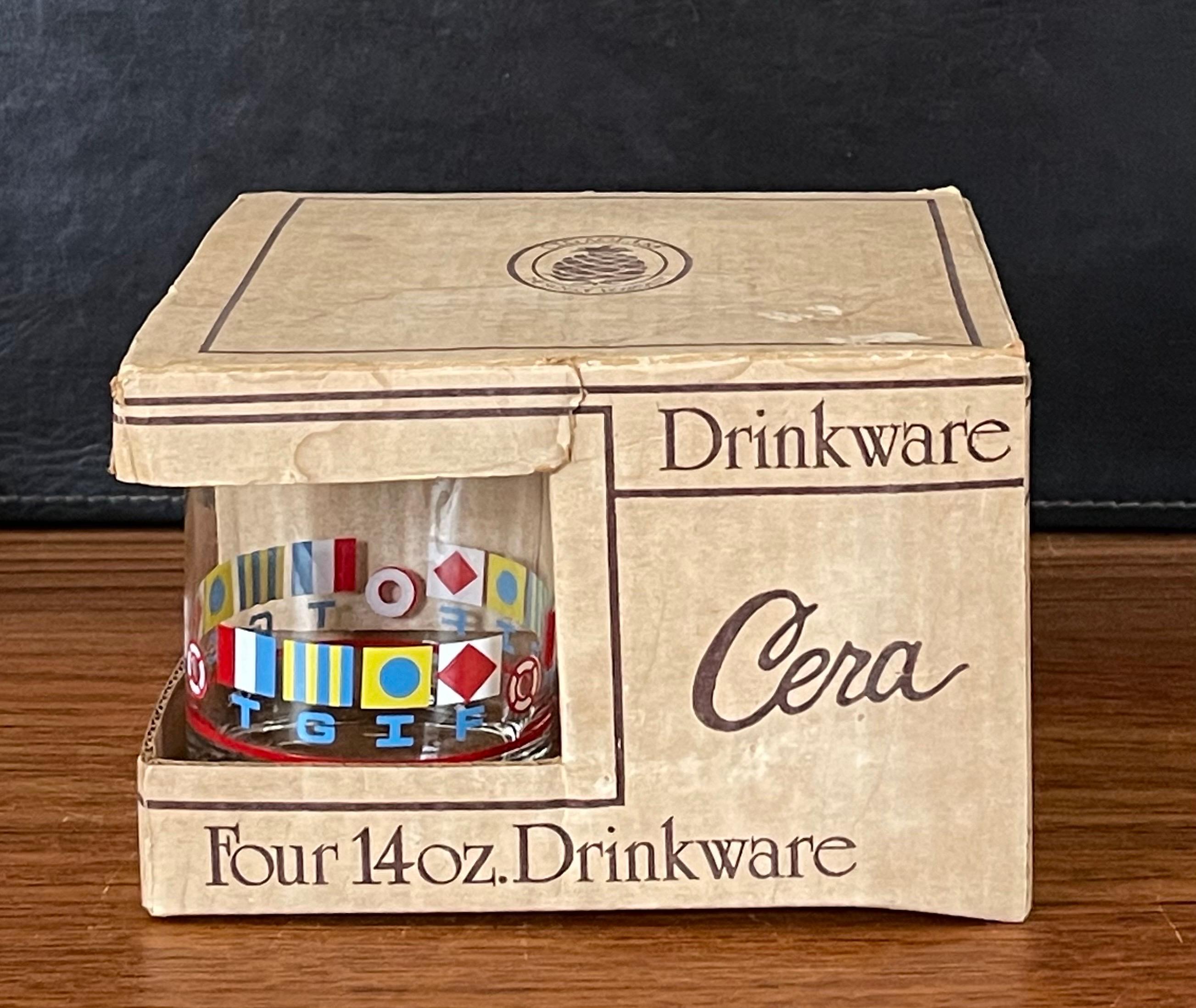 Juego de cuatro vasos altos MCM 