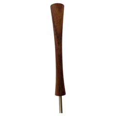 Set of Four MCM Walnut & Stainless Steel Fondue Forks Made in Italy 1970's