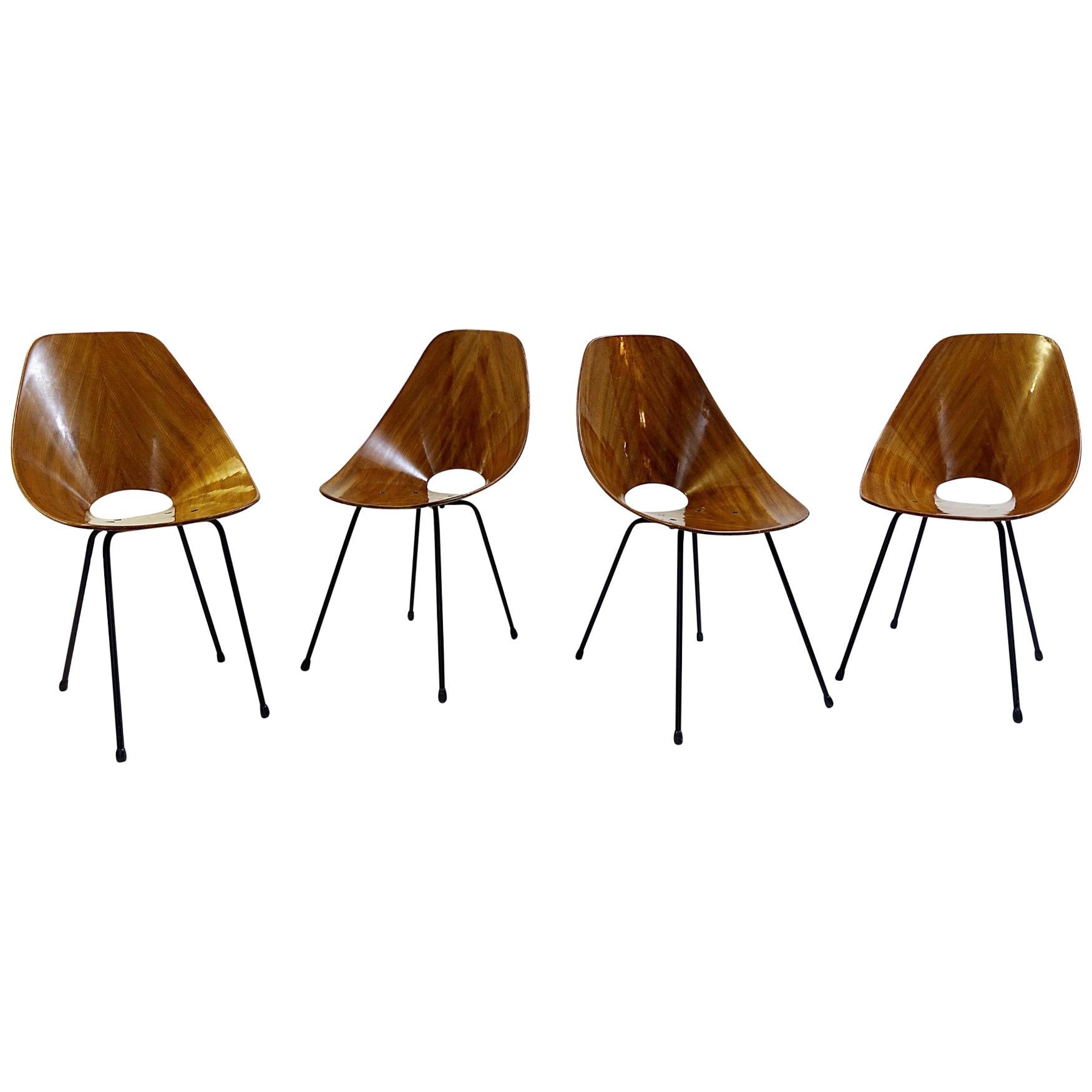 Set of Four Medea Chairs by Vittorio Nobili for Fratelli Tagliabue