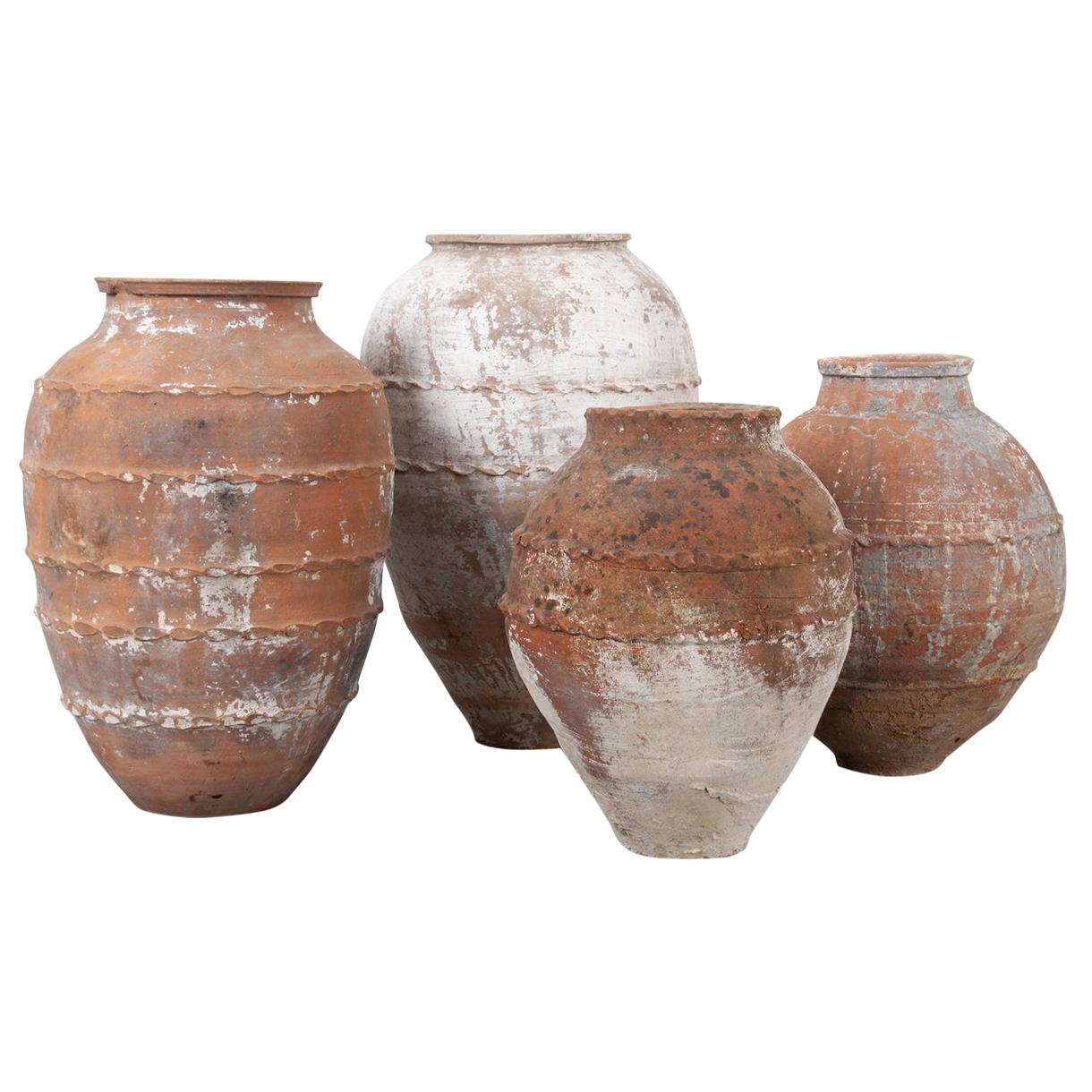 Pair of Italian Terracotta Olive Jars For Sale at 1stDibs