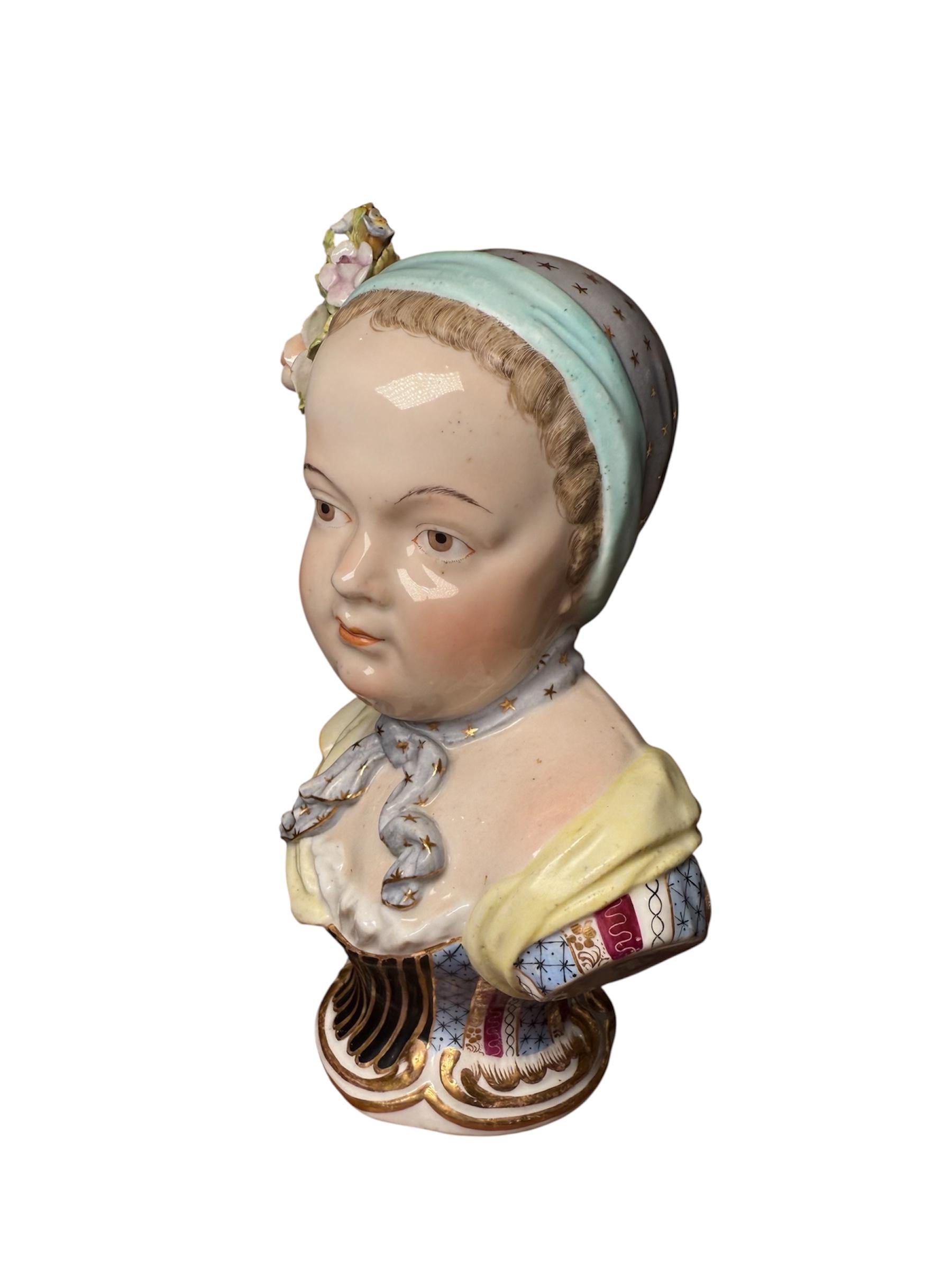 Set di quattro busti di Meissen Porcelain dei figli dei Borbone in vendita 4