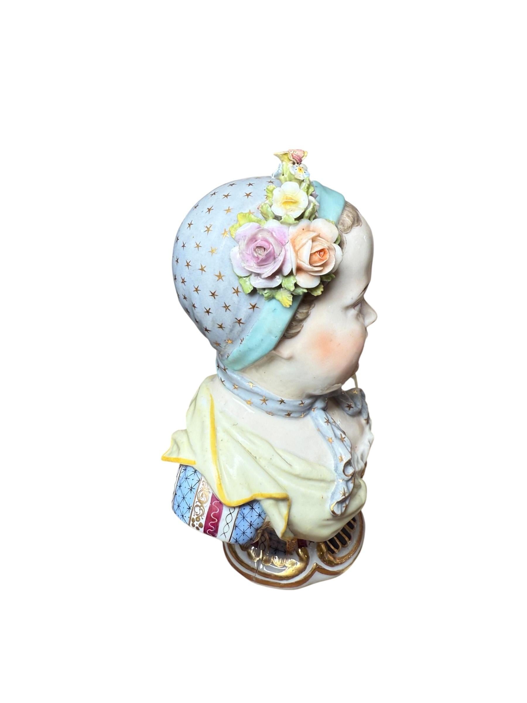 Set di quattro busti di Meissen Porcelain dei figli dei Borbone in vendita 6