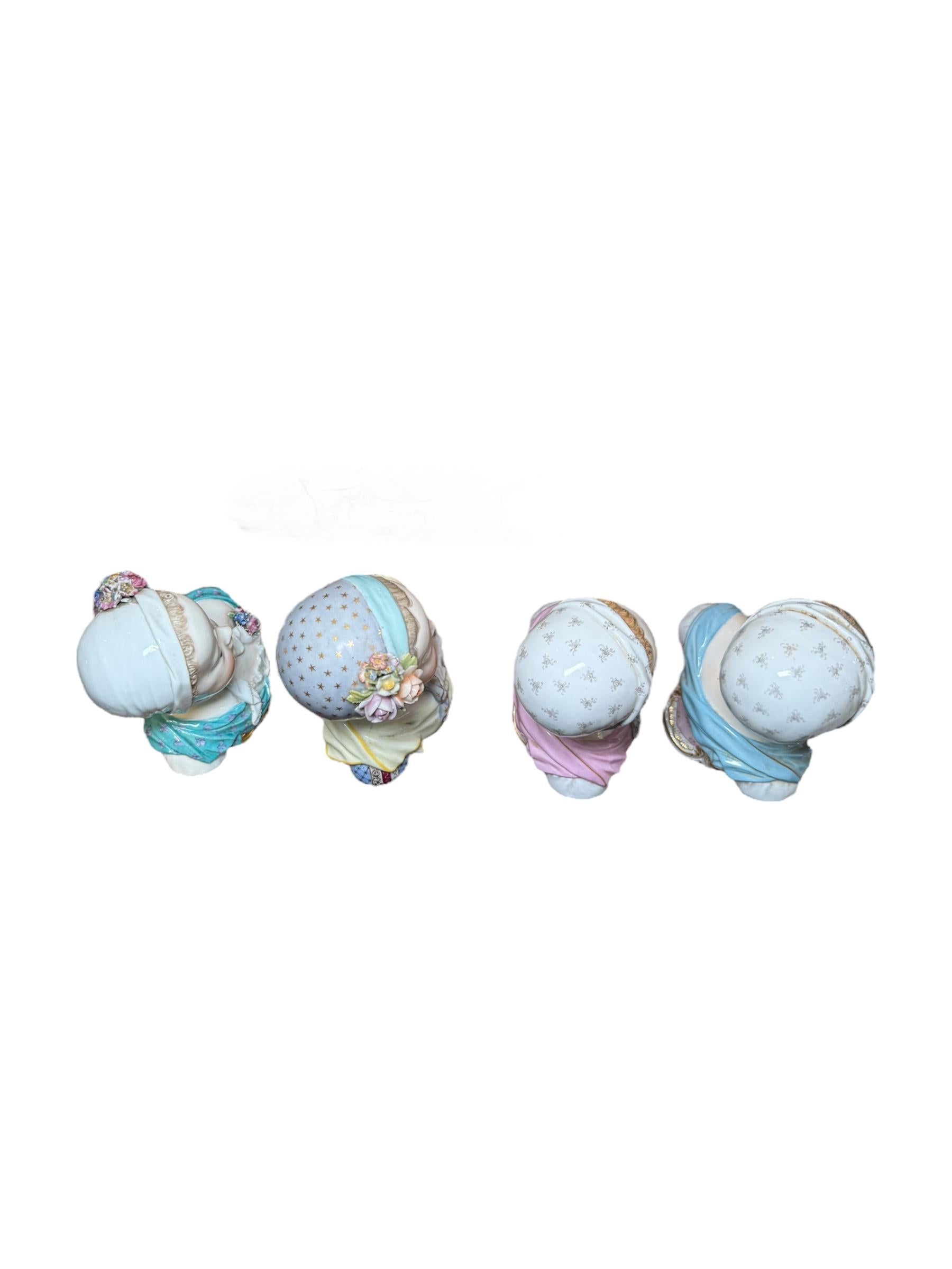 Set di quattro busti di Meissen Porcelain dei figli dei Borbone in vendita 8