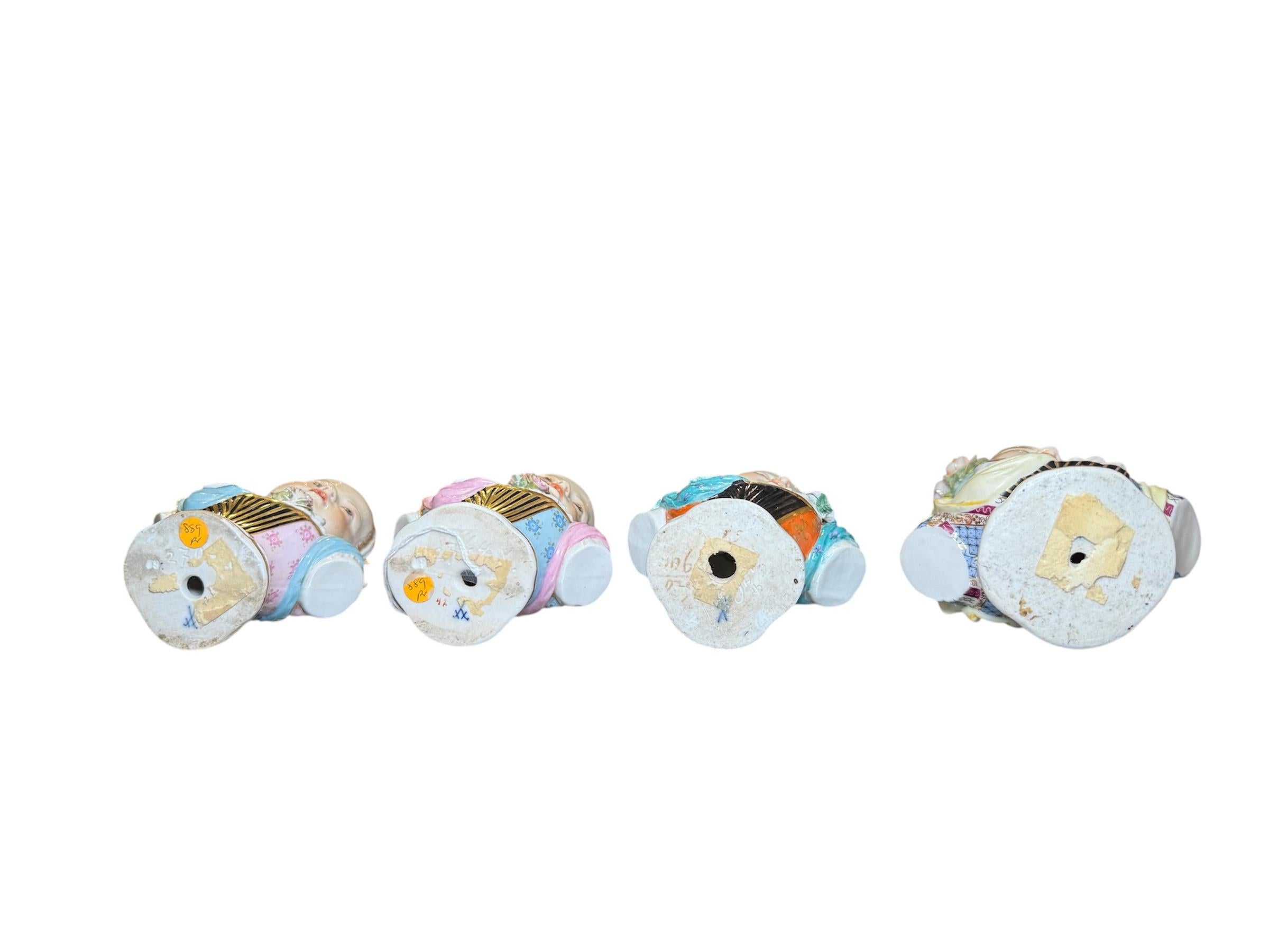 Set di quattro busti di Meissen Porcelain dei figli dei Borbone in vendita 12