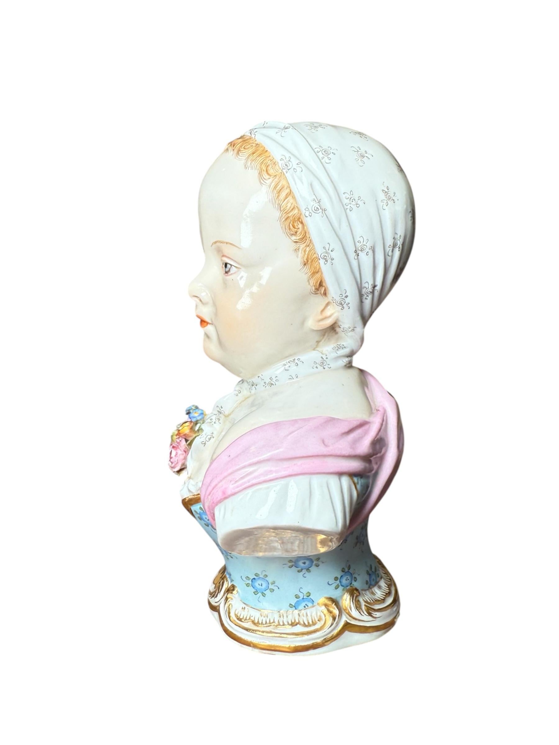 Porcellana Set di quattro busti di Meissen Porcelain dei figli dei Borbone in vendita