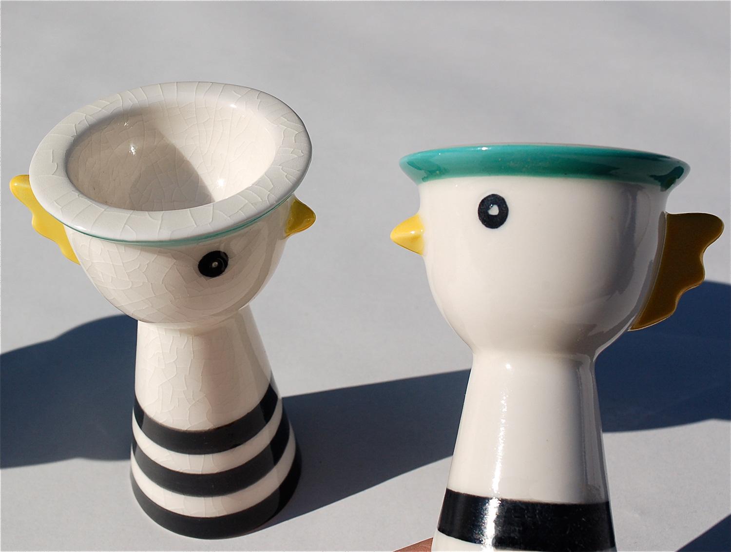 Italian Set of Four Memphis Style Egg Cups, 1980s