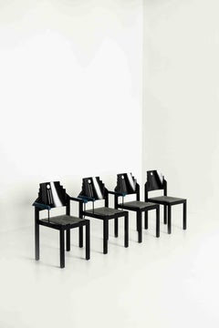 Set of Four 'Memphis Style' Thonet Dining Chairs, 1980s Austria