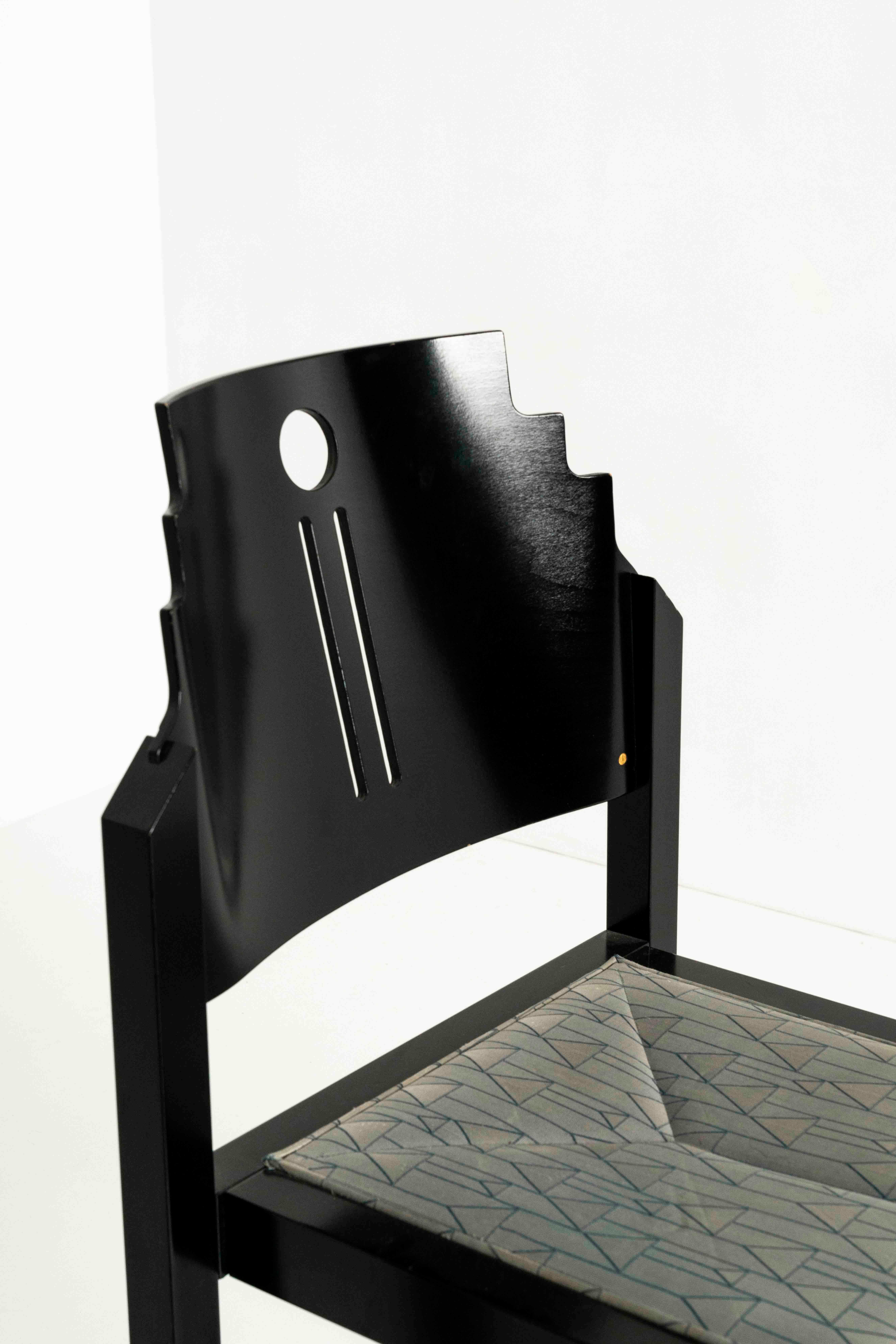 Late 20th Century Set of Four 'Memphis Style' Thonet Dining Chairs, 1980s Austria