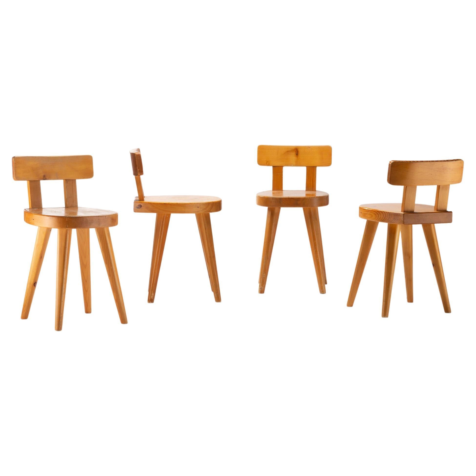 Ensemble de quatre chaises Meribel de Christian Durupt en vente