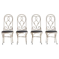 Set of Four Metal Garden Chairs
