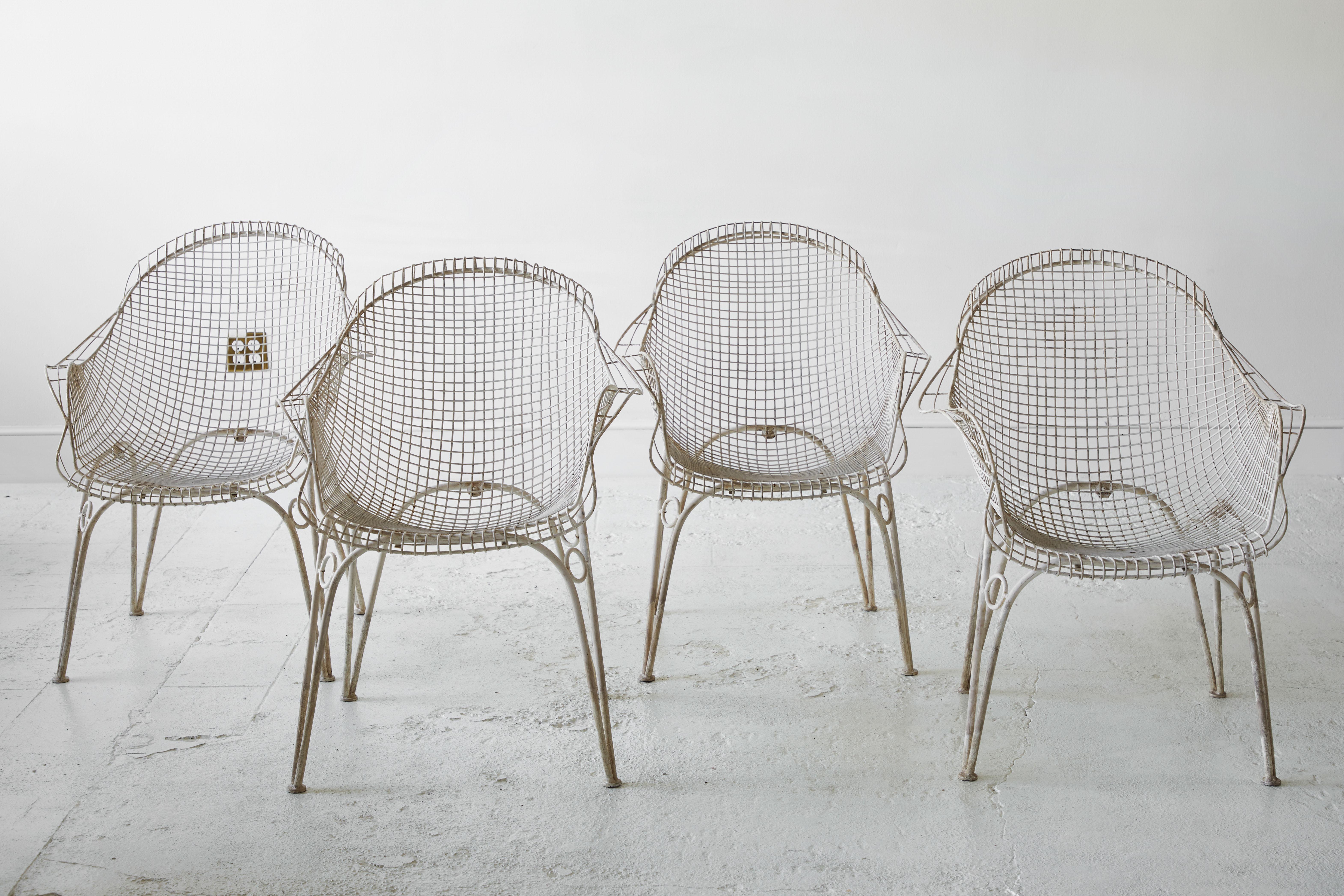 outdoor metal chairs with arms
