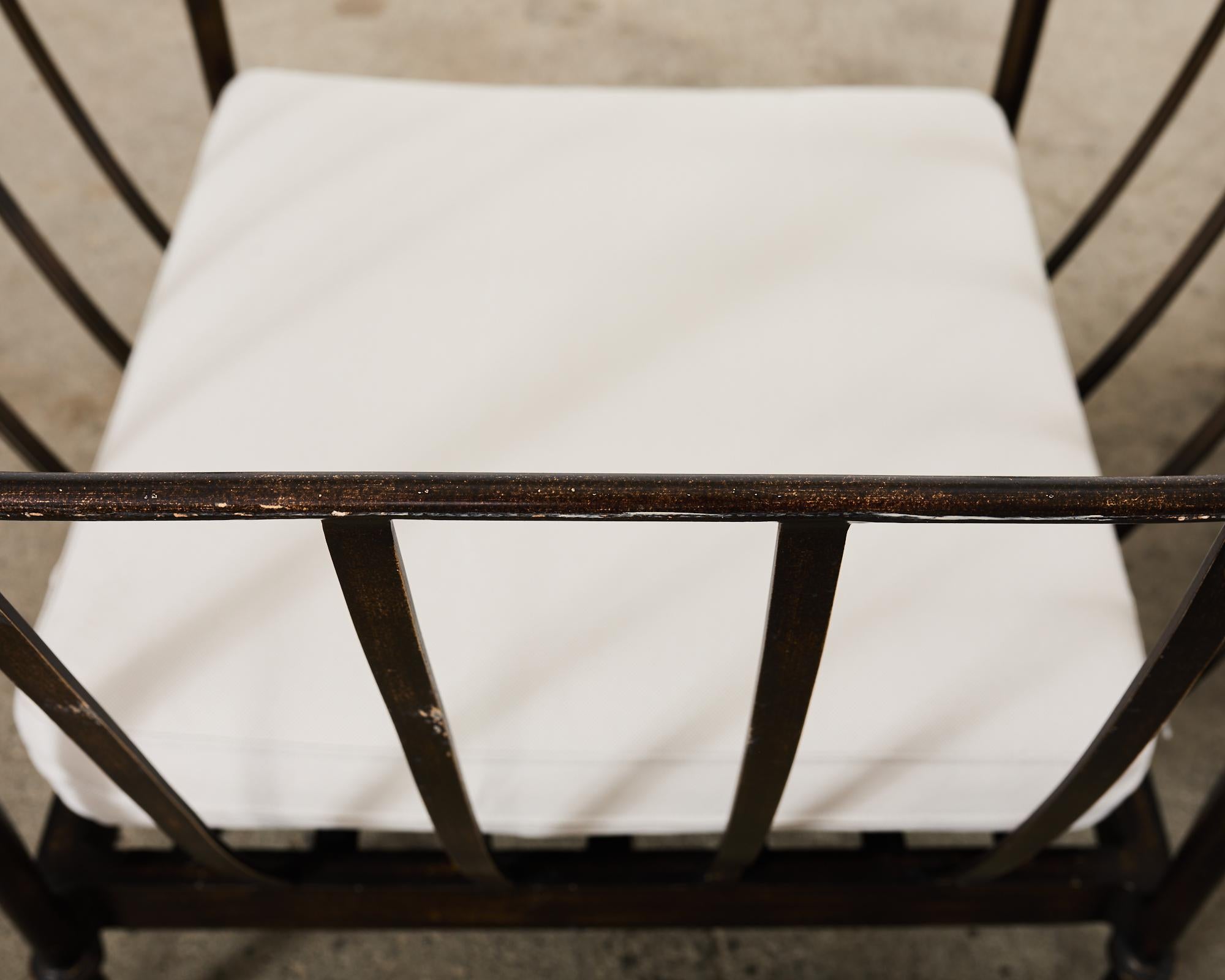 Set of Four Michael Taylor Montecito Chairs with Two Tables 5