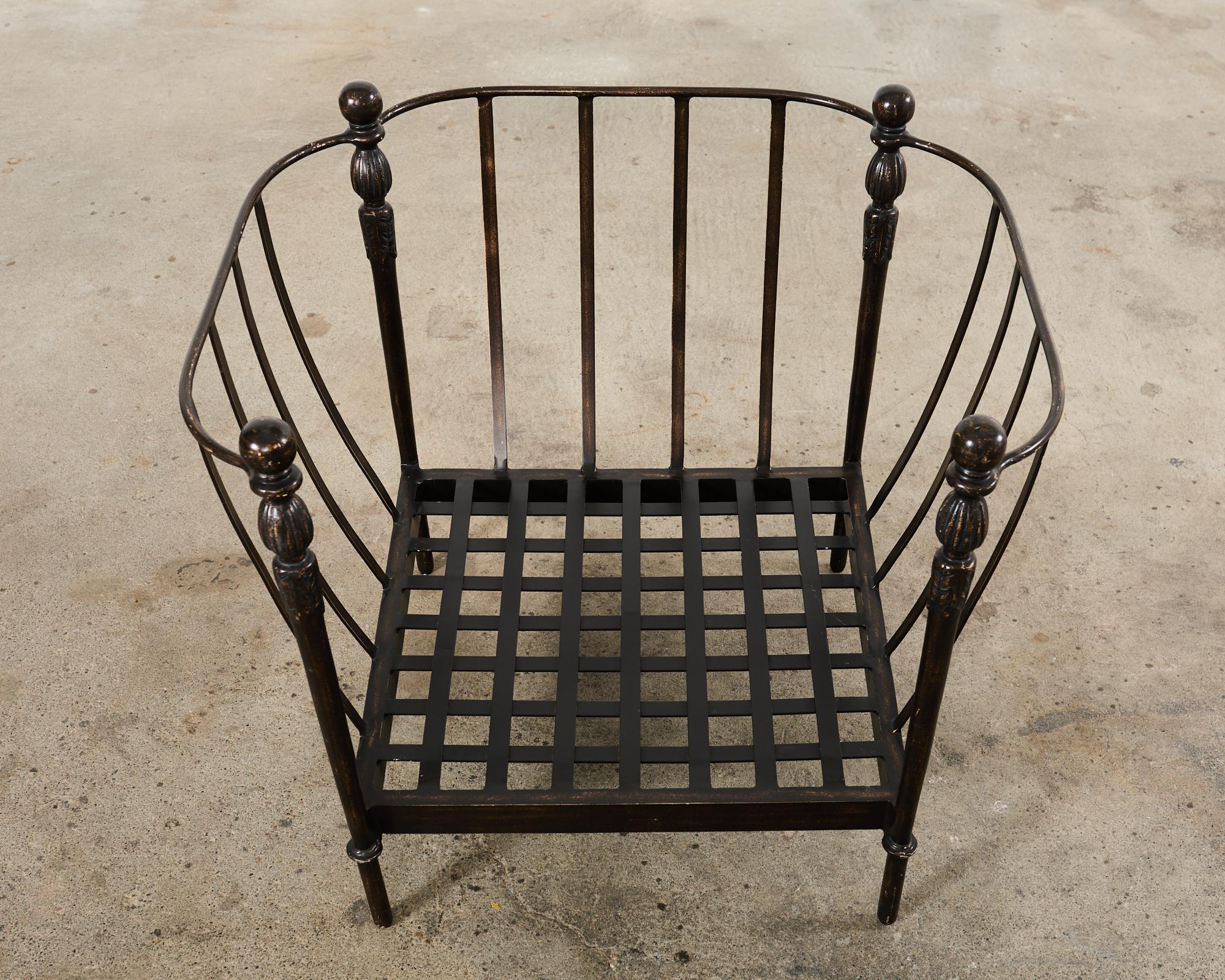Set of Four Michael Taylor Montecito Chairs with Two Tables 9