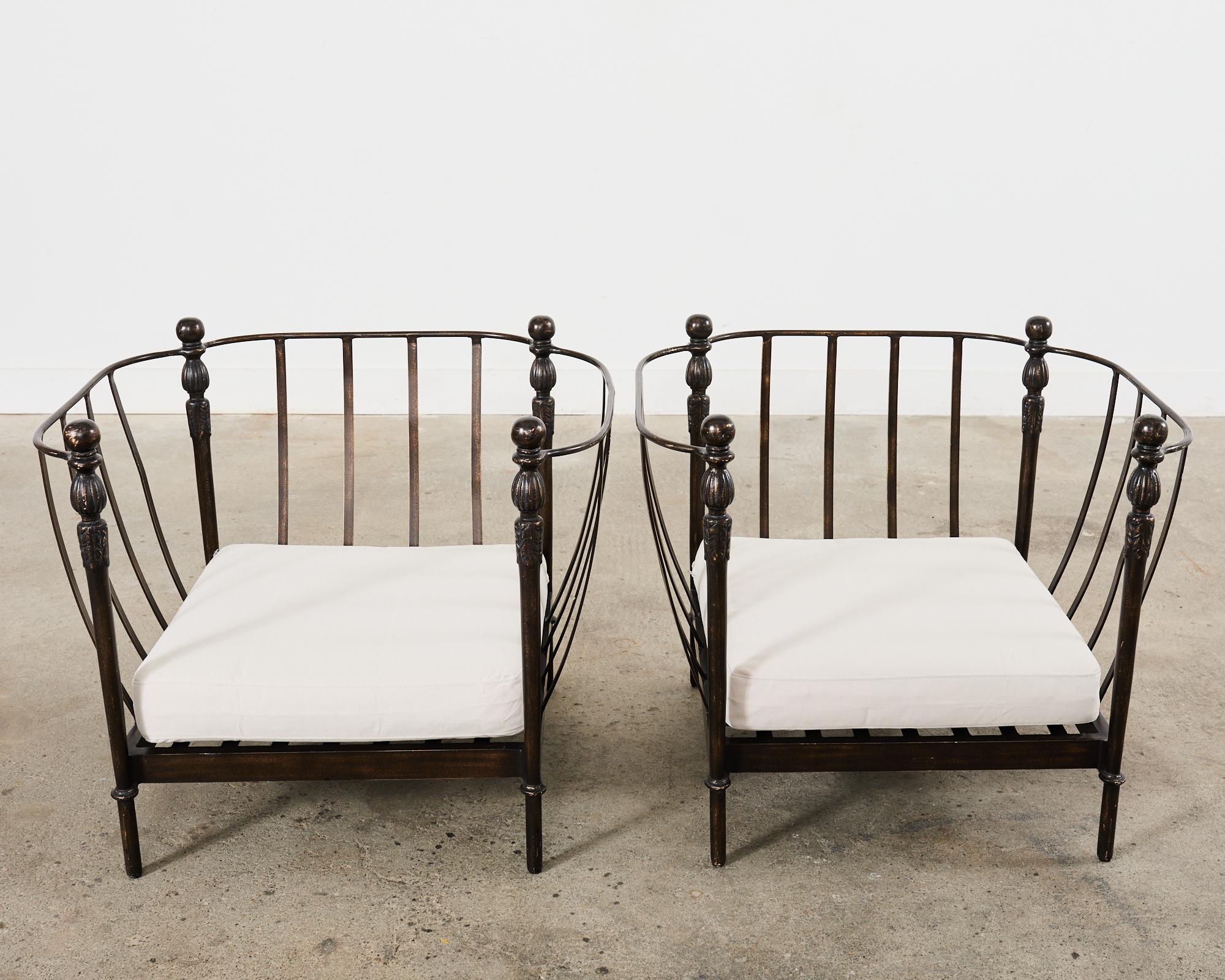 20th Century Set of Four Michael Taylor Montecito Chairs with Two Tables