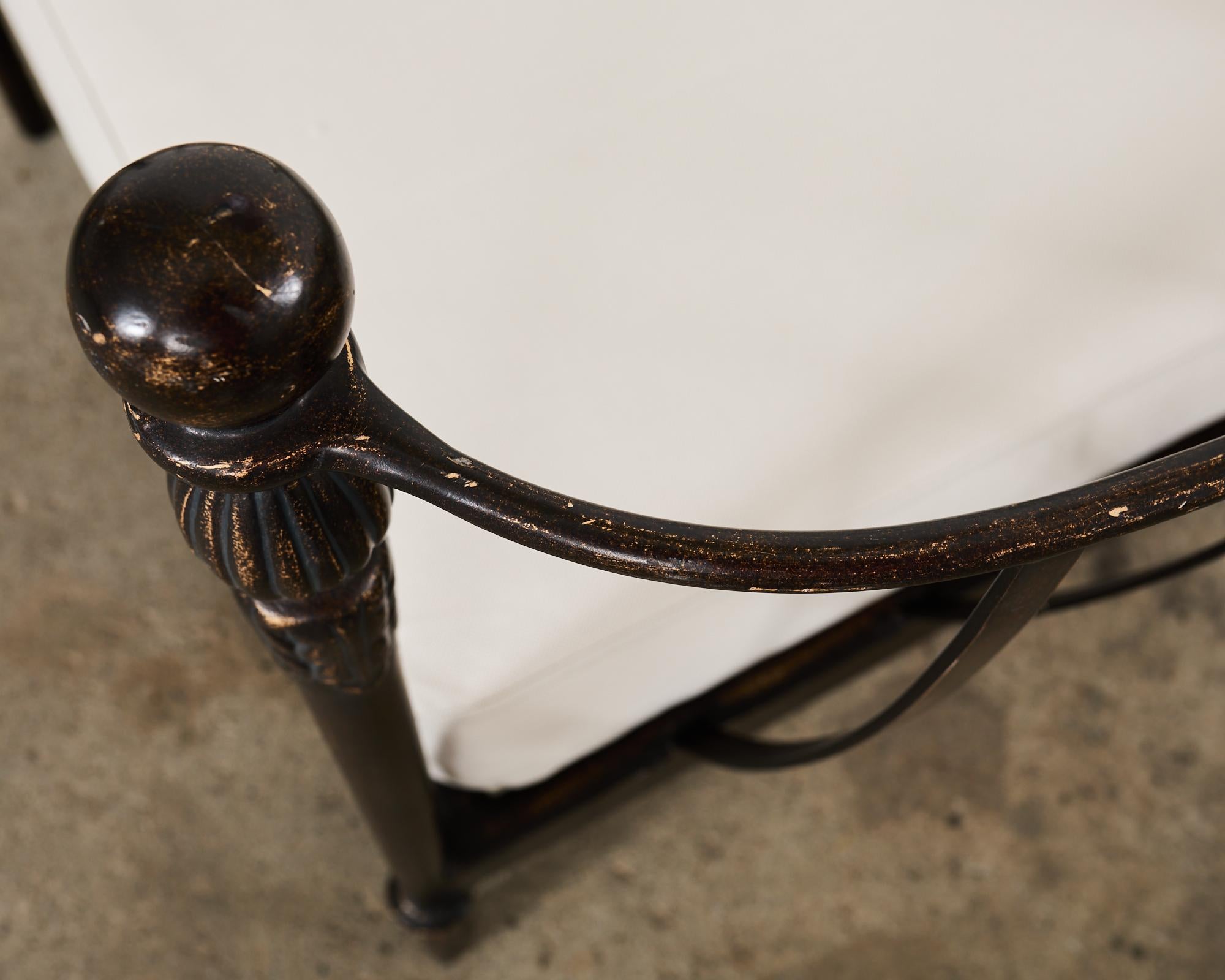 Set of Four Michael Taylor Montecito Chairs with Two Tables 1